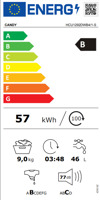 Πλυντήριο Ρούχων Candy HCU1292DWB4/1-S 9 kg B Pluntirio Rouxon Candy HCU1292DWB4/1-S 9 kg B